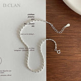 925 Silver Beaded Chain Anklets for Women