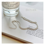 925 Silver Oval Beaded Double Layer Bracelet Fine Jewelry Gift Women