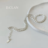 925 Silver Oval Beaded Double Layer Bracelet Fine Jewelry Gift Women