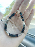Coconut Shell Beads Silver Bracelet Unique Bohemia Stack Fine Jewelry