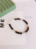 Coconut Shell Beads Silver Bracelet Unique Bohemia Stack Fine Jewelry