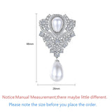Zircon Big Pearl Brooch Wedding Party Birthday Gift