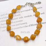 Aragonite Crystal Bead 925 Silver Bracelet Jewelry Gift Women