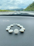 Natural Shell Beads 925 Silver Tube Bracelet Bohemia Ethic Stack Fine Jewelry