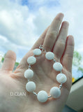 Natural Shell Beads 925 Silver Tube Bracelet Bohemia Ethic Stack Fine Jewelry