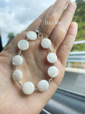 Natural Shell Beads 925 Silver Tube Bracelet Bohemia Ethic Stack Fine Jewelry