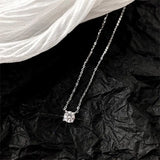 3ct Moissanite Diamond 925 Sterling Silver Pendant Necklace For Women