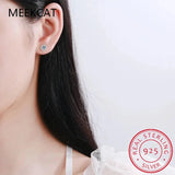 D Moissanite Bezel Stud Earrings Pendant Necklace Set