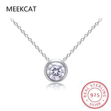 D Moissanite Bezel Stud Earrings Pendant Necklace Set