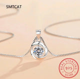 D Moissanite Diamond Jewelry Set 925 Sterling Silver Wedding Earrings Necklace
