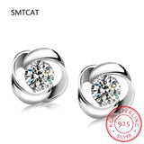 D Moissanite Diamond Jewelry Set 925 Sterling Silver Wedding Earrings Necklace