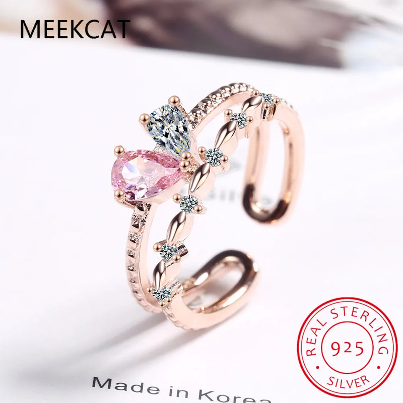 D VVS1 Moissanite Ring 925 Silver Wedding Jewelry