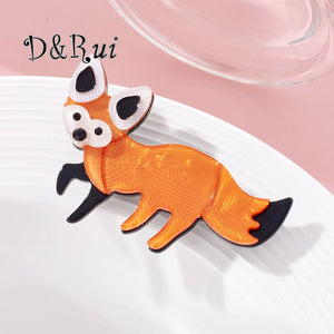 D&Rui Tricky Fox Brooches Women's Jacket Backpack Clothing Jewelry Accessories