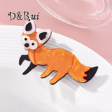 D&Rui Tricky Fox Brooches Women's Jacket Backpack Clothing Jewelry Accessories