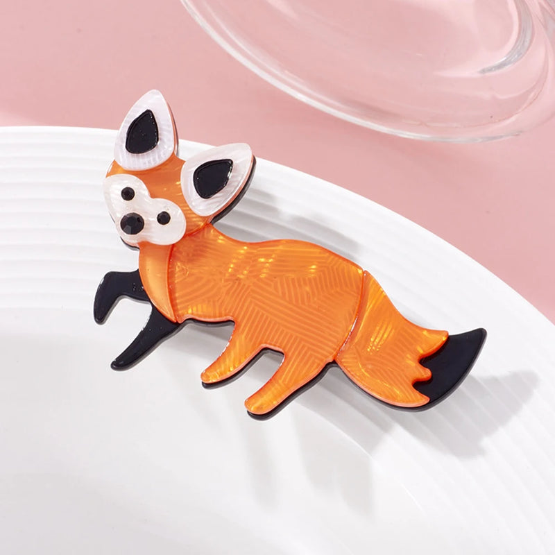 D&Rui Tricky Fox Brooches Women's Jacket Backpack Clothing Jewelry Accessories