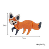 D&Rui Tricky Fox Brooches Women's Jacket Backpack Clothing Jewelry Accessories
