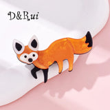 D&Rui Tricky Fox Brooches Women's Jacket Backpack Clothing Jewelry Accessories