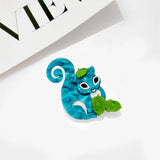 Squirrel Pine Nut Brooches Acrylic Animal Pins Women's Jewelry