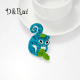 Squirrel Pine Nut Brooches Acrylic Animal Pins Women's Jewelry
