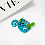 Squirrel Pine Nut Brooches Acrylic Animal Pins Women's Jewelry