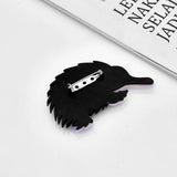 Cute Hedgehog Brooch Acrylic Animal Jewelry for Women