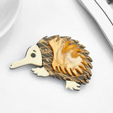 Cute Hedgehog Brooch Acrylic Animal Jewelry for Women
