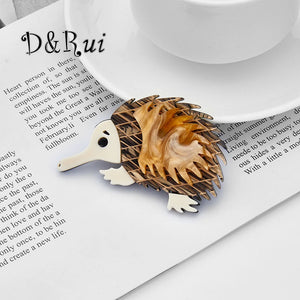 Cute Hedgehog Brooch Acrylic Animal Jewelry for Women