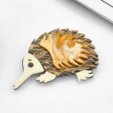 Cute Hedgehog Brooch Acrylic Animal Jewelry for Women