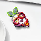 D&Rui Dog Brooch Acrylic Animal Lapel Pin Glasses Minimalist