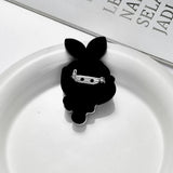 D&Rui Dog Brooch Acrylic Animal Lapel Pin Glasses Minimalist