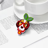 D&Rui Dog Brooch Acrylic Animal Lapel Pin Glasses Minimalist