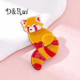 Yellow Little Raccoon Brooches Acrylic Lapel Pins Clothing Accessories Badges