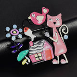 Charm Cat Brooches for Women Large Animal Brooch Pin Boy Gift