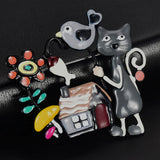 Charm Cat Brooches for Women Large Animal Brooch Pin Boy Gift