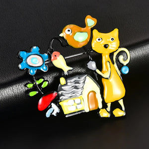 Charm Cat Brooches for Women Large Animal Brooch Pin Boy Gift