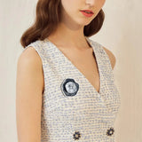 Enamel Flower Big Brooch for Woman Women Coat Year Alloy Pin