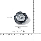 Enamel Flower Big Brooch for Woman Women Coat Year Alloy Pin