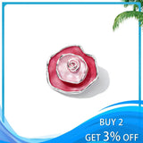 Enamel Flower Big Brooch for Woman Women Coat Year Alloy Pin