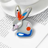 D&Rui Acrylic Bunny Brooches Clothing Jewelry Accessories Badges on Backpack