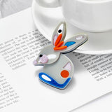 D&Rui Acrylic Bunny Brooches Clothing Jewelry Accessories Badges on Backpack