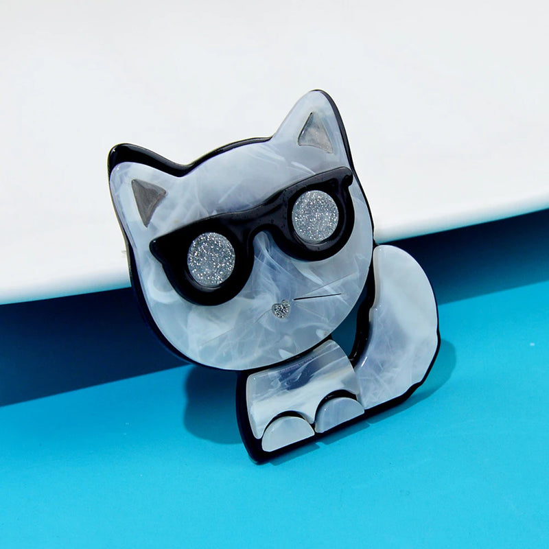 D&Rui Kitten Brooches Animal Acrylic Backpack Jewelry