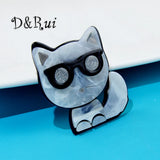 D&Rui Kitten Brooches Animal Acrylic Backpack Jewelry