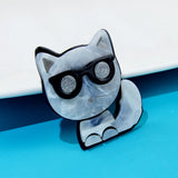 D&Rui Kitten Brooches Animal Acrylic Backpack Jewelry