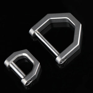 Mini Full Titanium Buckle Key Ring Car Buckle Outdoor Buckle Horseshoe Buckle-L