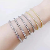 18K Plated VVS1 Moissanite Tennis Bracelet 925 Silver Jewelry