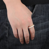 CZ Engagement Rings for Women Men Wedding Silver Tension Setting