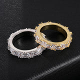 CZ Engagement Rings for Women Men Wedding Silver Tension Setting