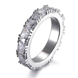 CZ Engagement Rings for Women Men Wedding Silver Tension Setting