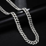 13mm Cuban Link Chain For Men Iced Out Bling Cuban Chain Rhinestone