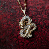 Hip Hop Dragon Pendant Iced Out Cubic Zircon Stones Men Jewelry